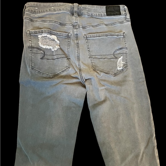 AEO Super Stretch X Distressed Hi-rise Jegging Gray Size 6 Jeans - Picture 6 of 11